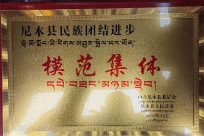 （中核西藏公司荣获尼木县民族团结进步模范集体）